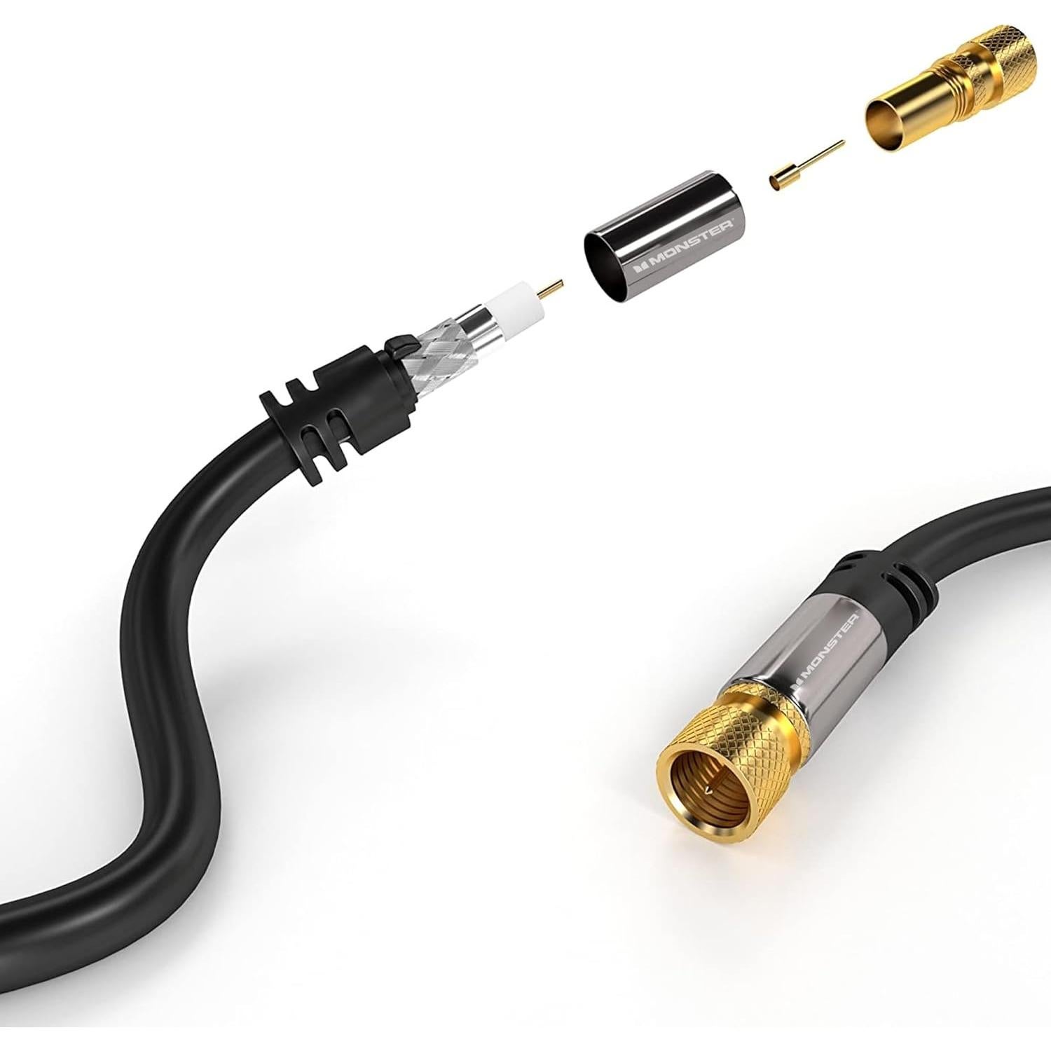 Cable Coaxial Monster 30 Metros RG-6 Cuádruple Blindaje