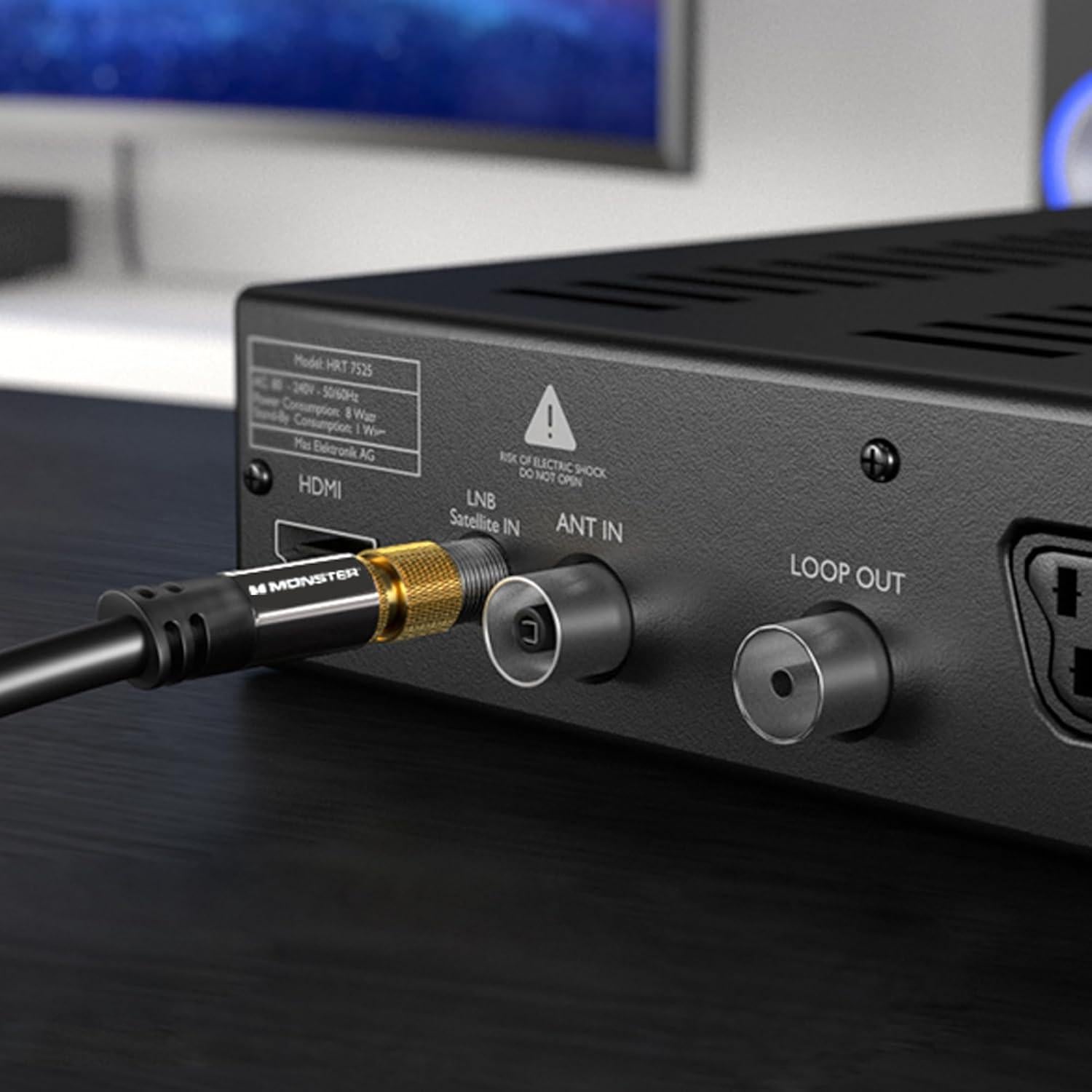 Cable Coaxial Monster 30 Metros RG-6 Cuádruple Blindaje