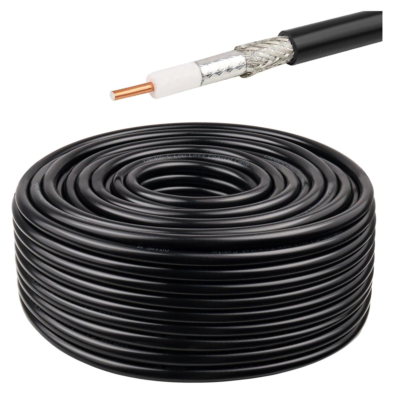Cable Coaxial KMR400 30.48m 50 Ohm Bajo Pérdida Shenzhenshi