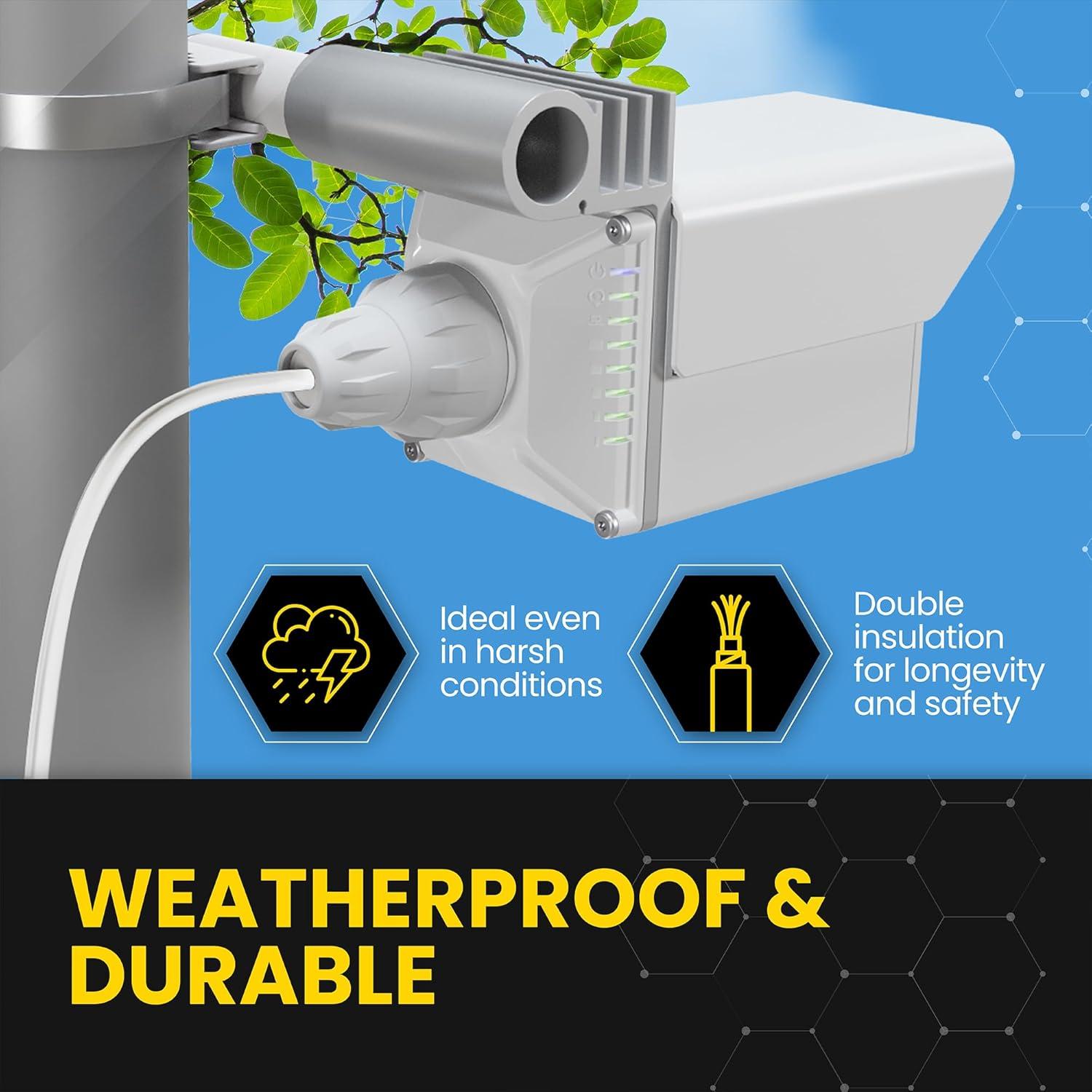 Cable Coaxial RG6 0.91m Blanco - Alta Velocidad Internet y TV