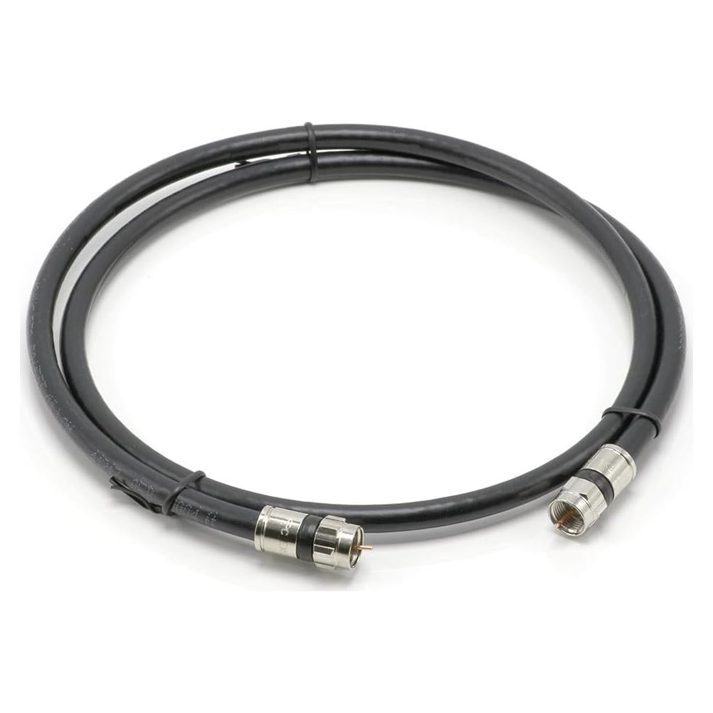 Cable Coaxial RG6 1 Pie THE CIMPLE CO Conectores F-pin Negro