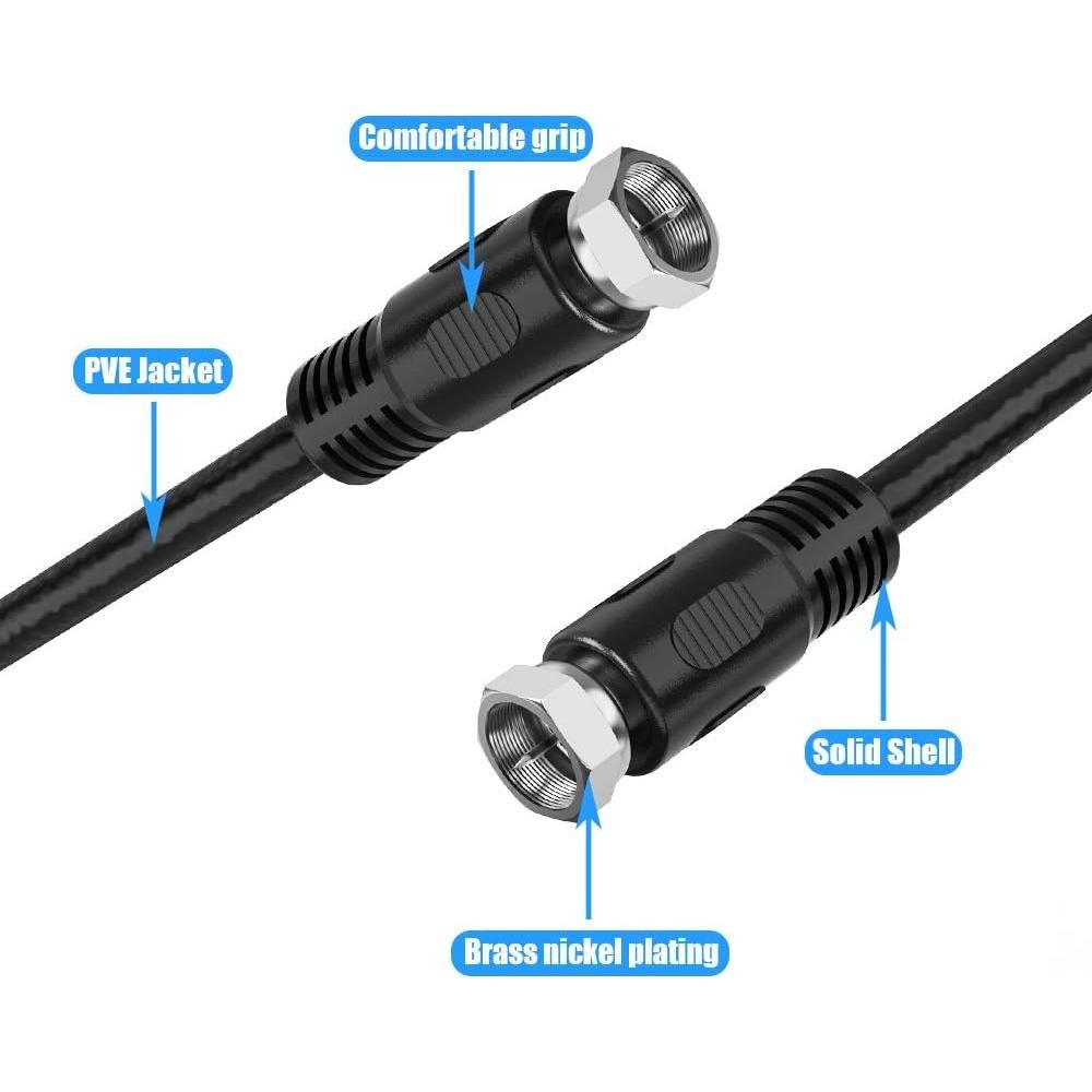 Cable Coaxial 0.3m RFAdapter - Paquete de 2 con Conectores F