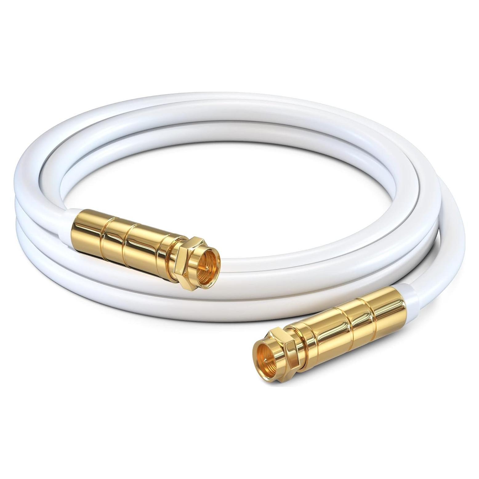 Cable Coaxial RG6 Maximm 1.22m Cuádruple Apantallado Blanco