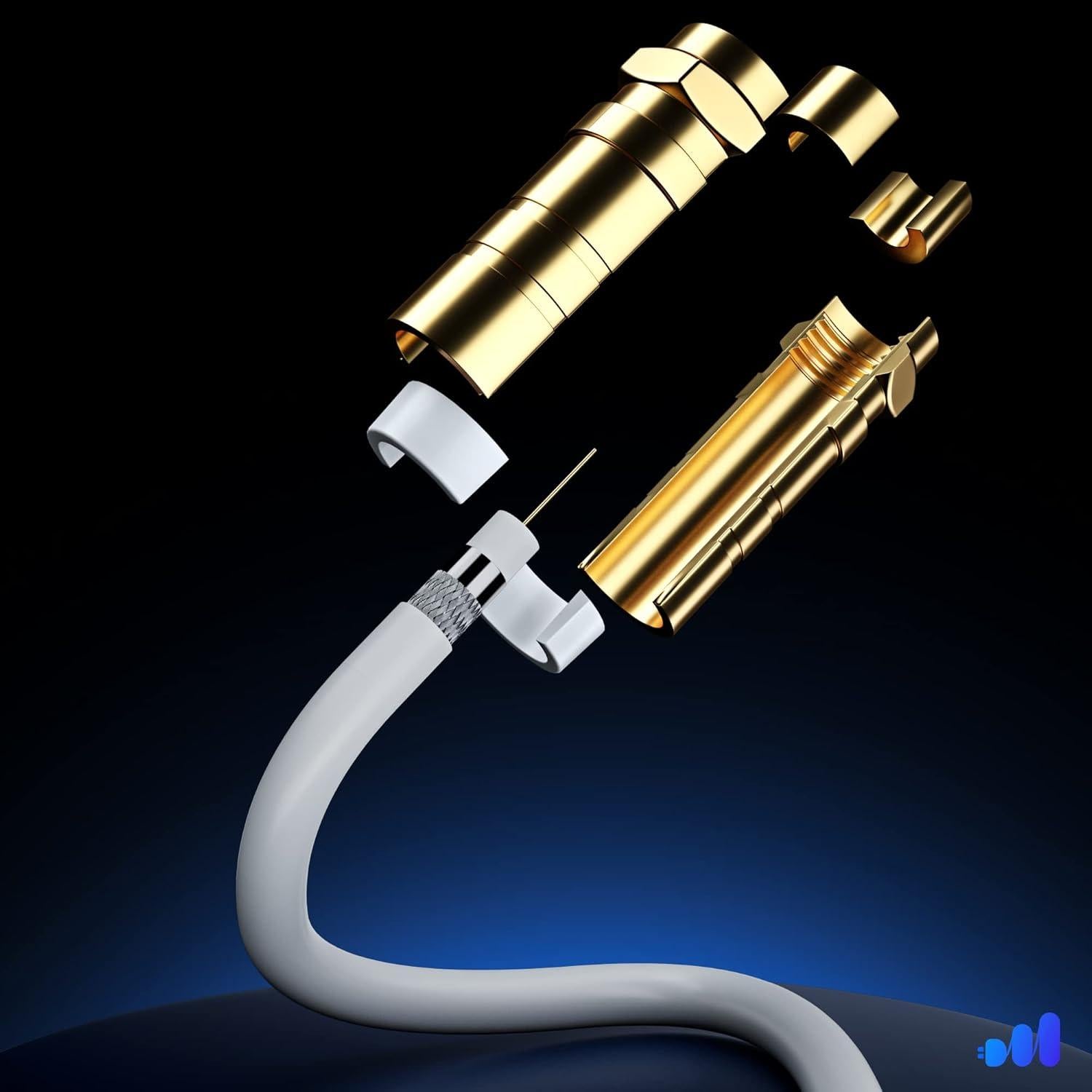 Cable Coaxial RG6 Maximm 1.22m Cuádruple Apantallado Blanco