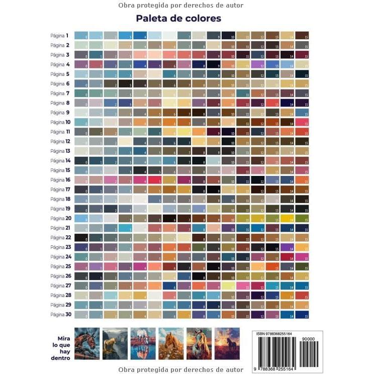 Colorear por números: caballos en paisajes naturales | Libro para pintar con rotuladores o lápices de colores: Crea arte mientras te relajas y ... relajantes para adultos) (Spanish Edition)