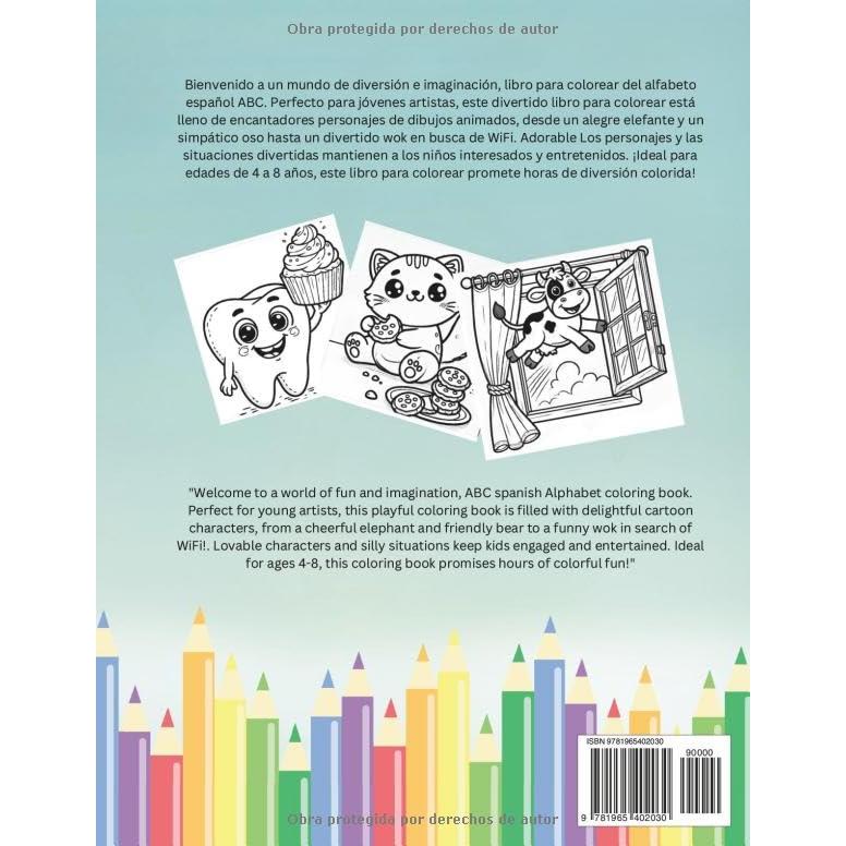 Libro Para Colorear ABC: Spanish Alphabet Coloring Book (Spanish Edition)