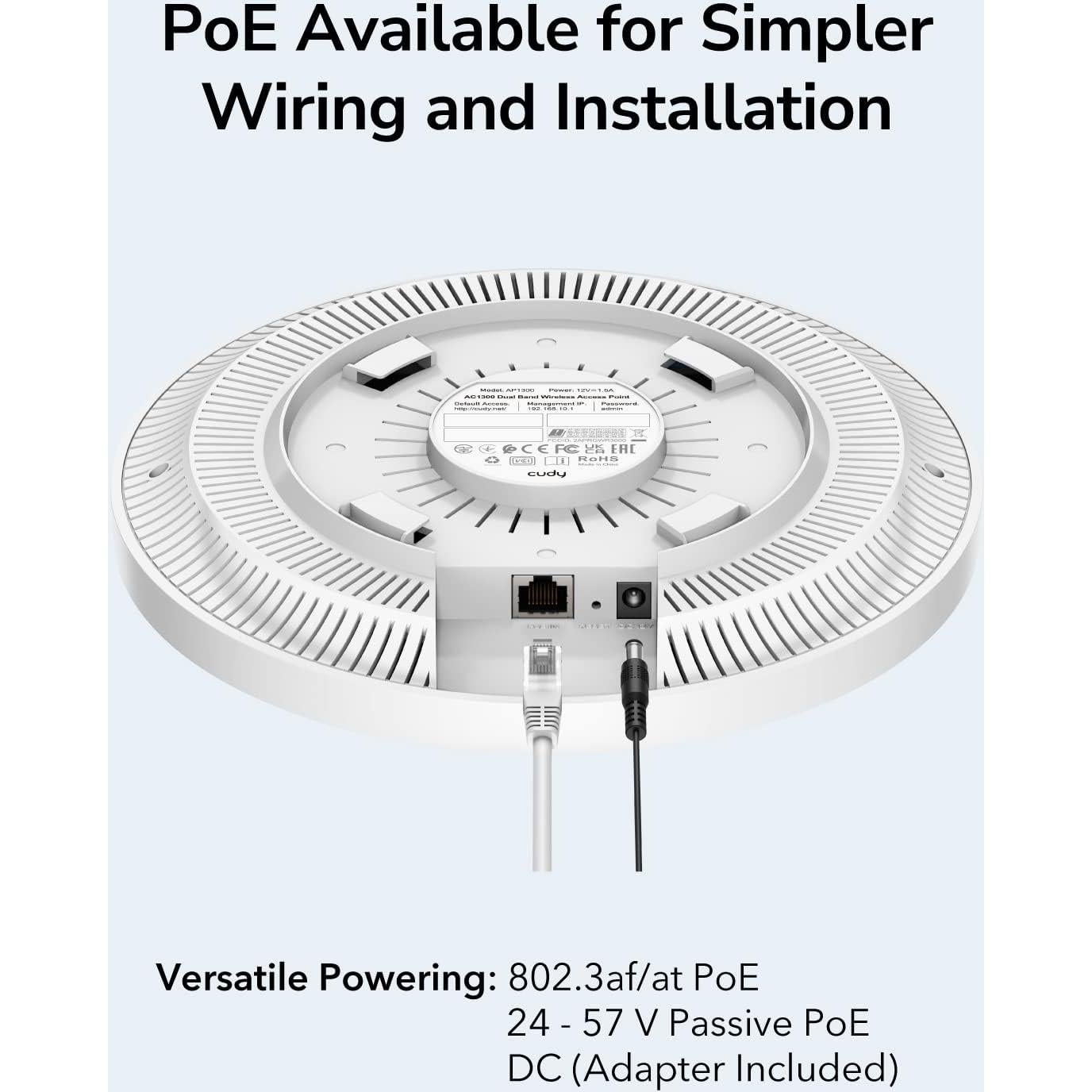 Cudy AP1300 Punto de Acceso Inalámbrico AC1200 Gigabit