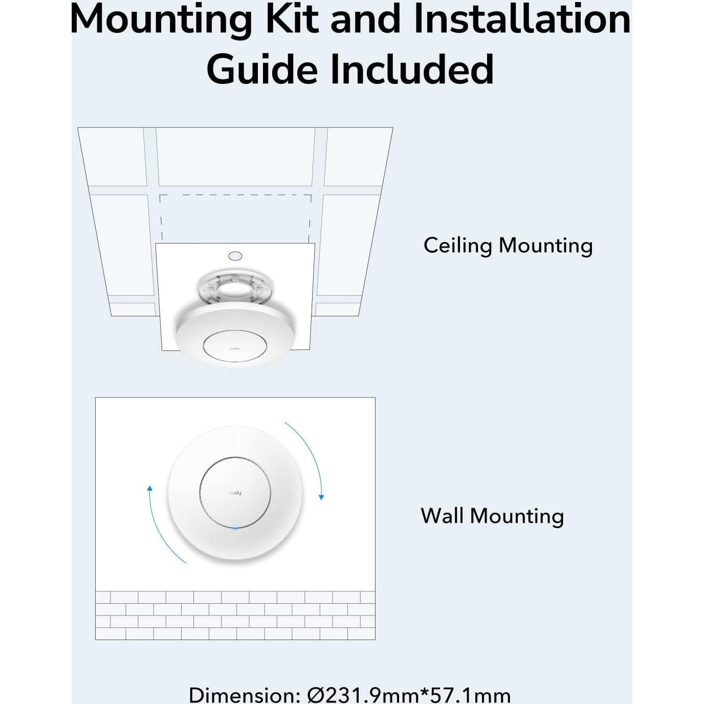 Cudy AP1300 Punto de Acceso Inalámbrico AC1200 Gigabit
