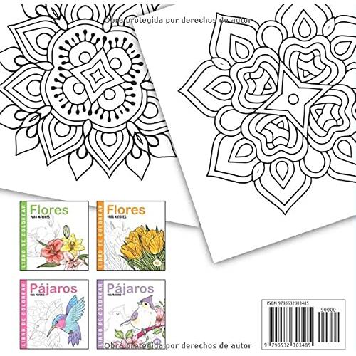 Mandala | Libro De Colorear Para Mayores: Dibujos Grandes y Fáciles Para Colorear Para Adultos O Para Principiantes | Cuaderno Para Colorear Antiestres | Regalo Para Personas Mayores (Spanish Edition)
