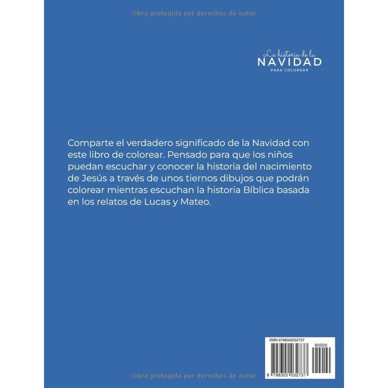 Historia de la Navidad para colorear (Spanish Edition)