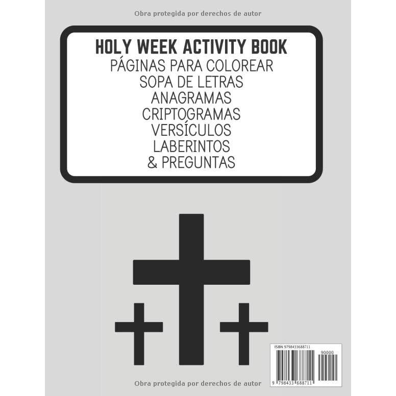 Libro de Actividades de Semana Santa Para Niños: Preparate Para la Pascua: Paginas Para Colorear, Laberintos, Versículos, Reflexiones y Más (Spanish Edition)
