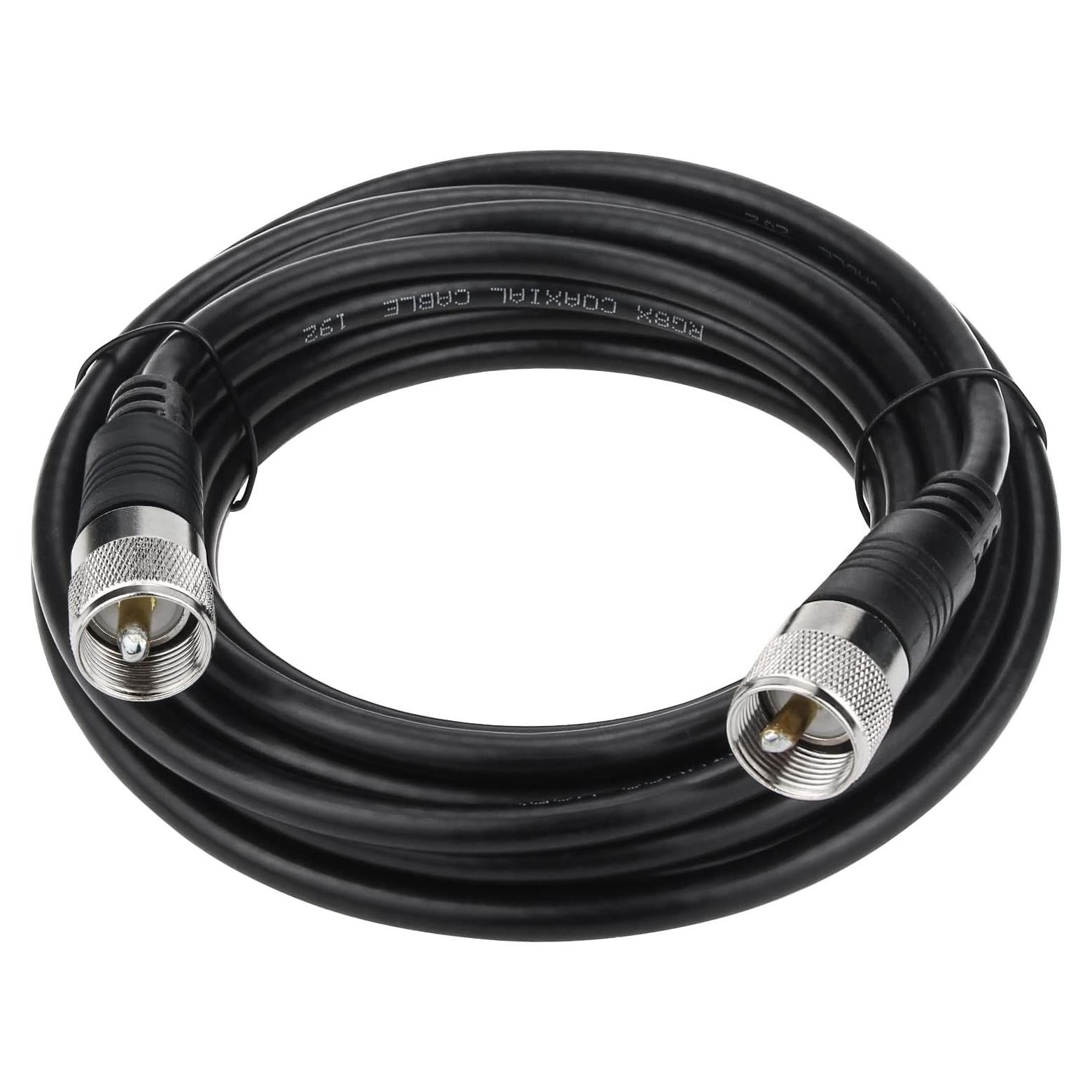 Cable Coaxial RG8X 5.49m Ullnosoo UHF PL259 Macho a Macho