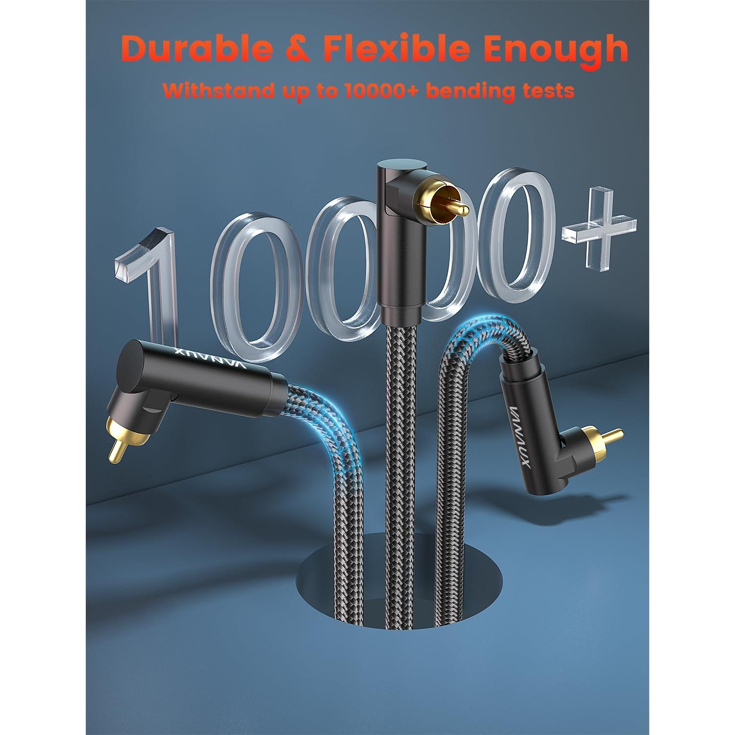 Cable RCA 90 Grados VANAUX 1.5m Audio Coaxial Digital