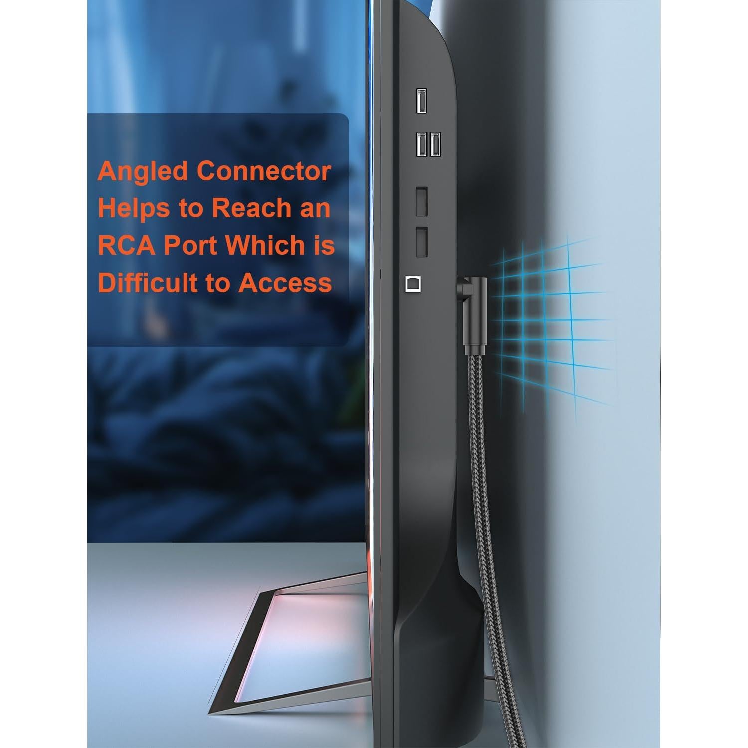 Cable RCA 90 Grados VANAUX 1.5m Audio Coaxial Digital