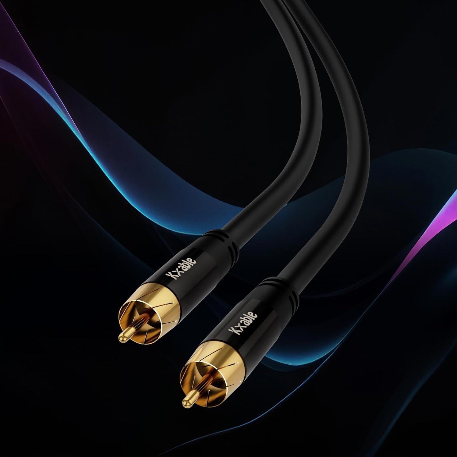 Cable RCA Kxable 7.62m para Subwoofer y Audio Digital