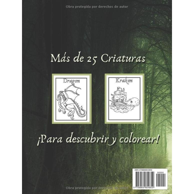 Criaturas Míticas Libro para colorear: Un libro fácil de colorear para niños lleno de seres mágicos de mitos, leyendas y folklore de todo el mundo. (Spanish Edition)