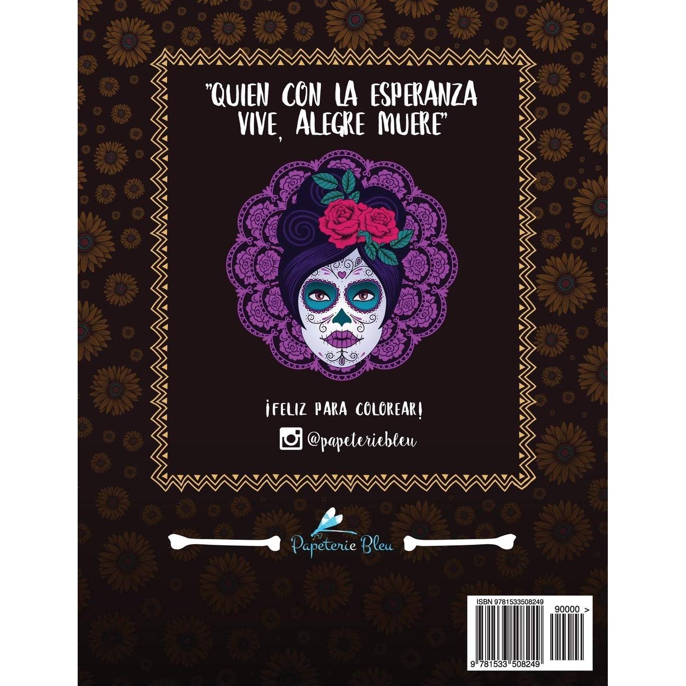 Dia De Los Muertos: Libro De Colorear Para Adultos (Spanish Edition)