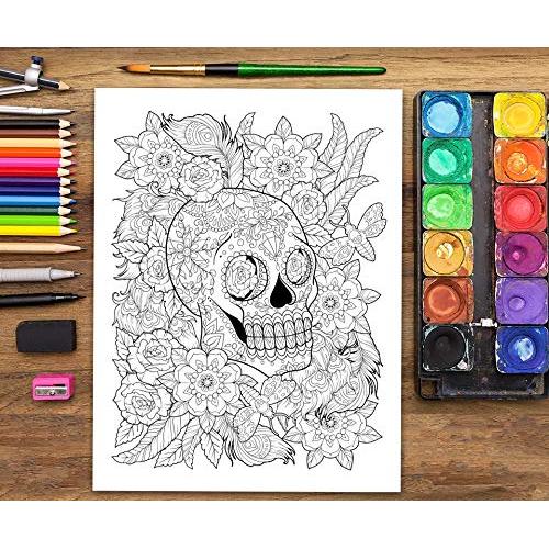 Dia De Los Muertos: Libro De Colorear Para Adultos (Spanish Edition)