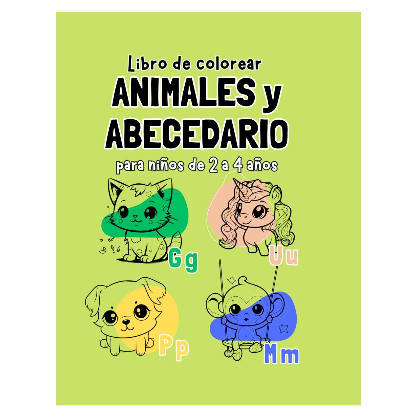 Libro de colorear Animales y Abecedario: Para niños de 2 a 4 años (Spanish Edition)