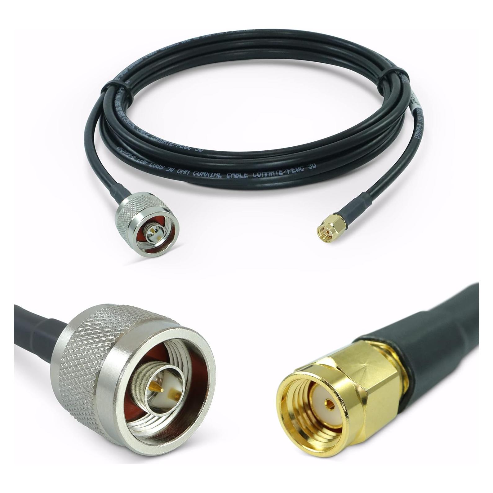 Cable Coaxial Proxicast 3 m LMR240 RP SMA a N Macho