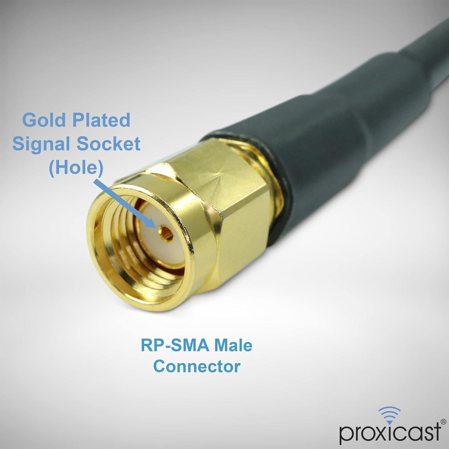 Cable Coaxial Proxicast 3 m LMR240 RP SMA a N Macho