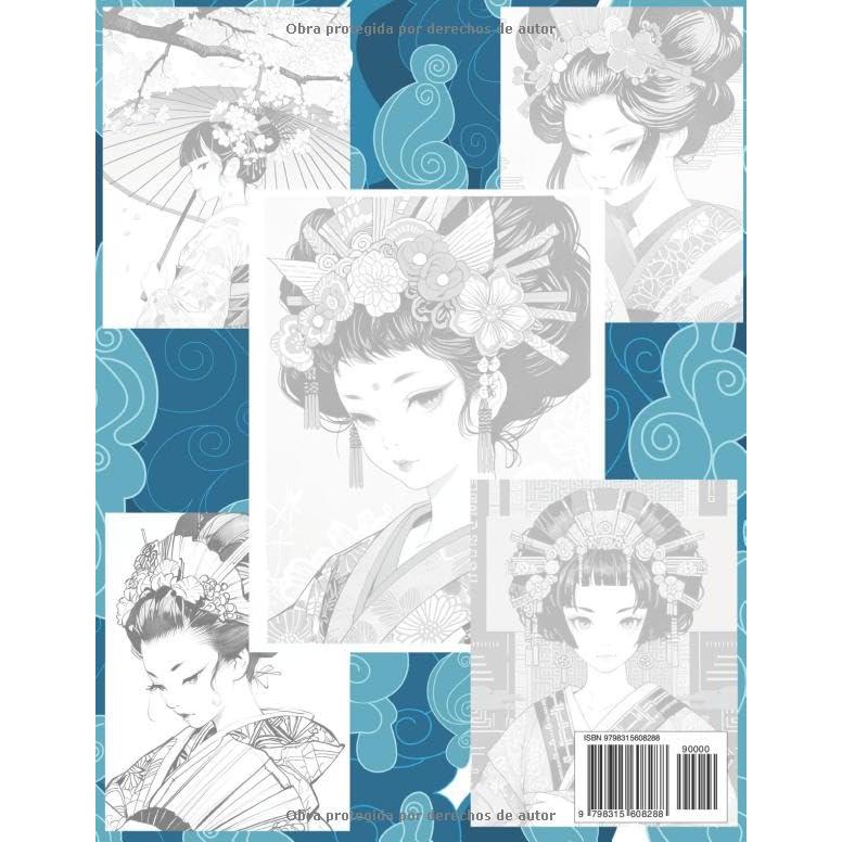 Geisha Libro Para Colorear: Páginas Para Colorear De Cortesanas Agraciadas Y Hermosas Del Antiguo Japón Adornadas Con Accesorios Y Vistiendo Elegantes ... | Niño Adulto Adolescente (Spanish Edition)
