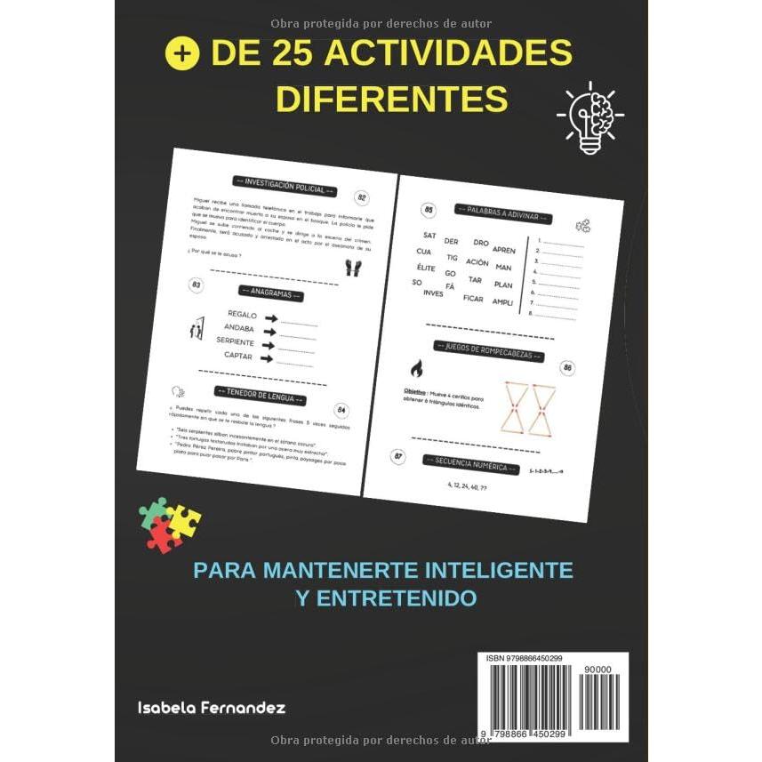 202 Juegos y Desafios cerebral para adolescente: Juegos de lógica y rompecabezas para mantener ocupados a los adolescentes | Más de 25 actividades ... matemáticos y mucho más...) (Spanish Edition)