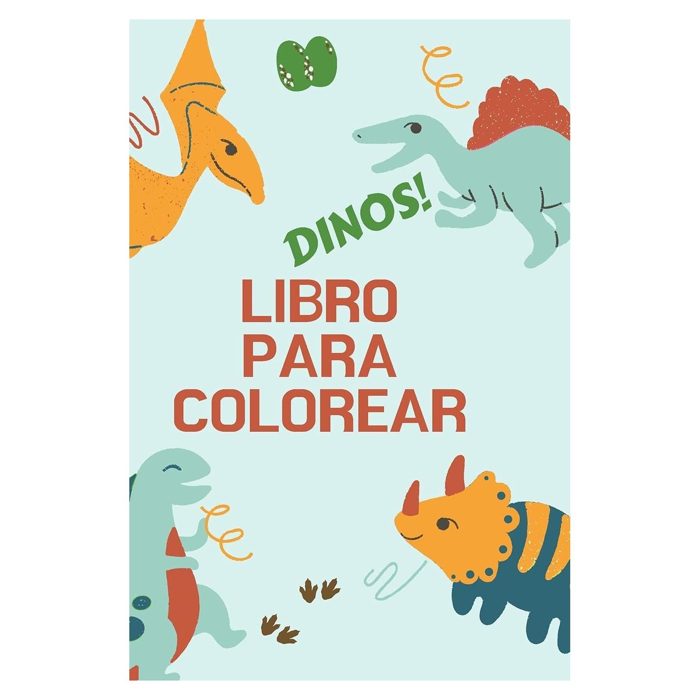 Dinos! Libro para colorear: Gran regalo para niños y niñas Libro de actividades Formato óptimo 6 x 9 (Spanish Edition)
