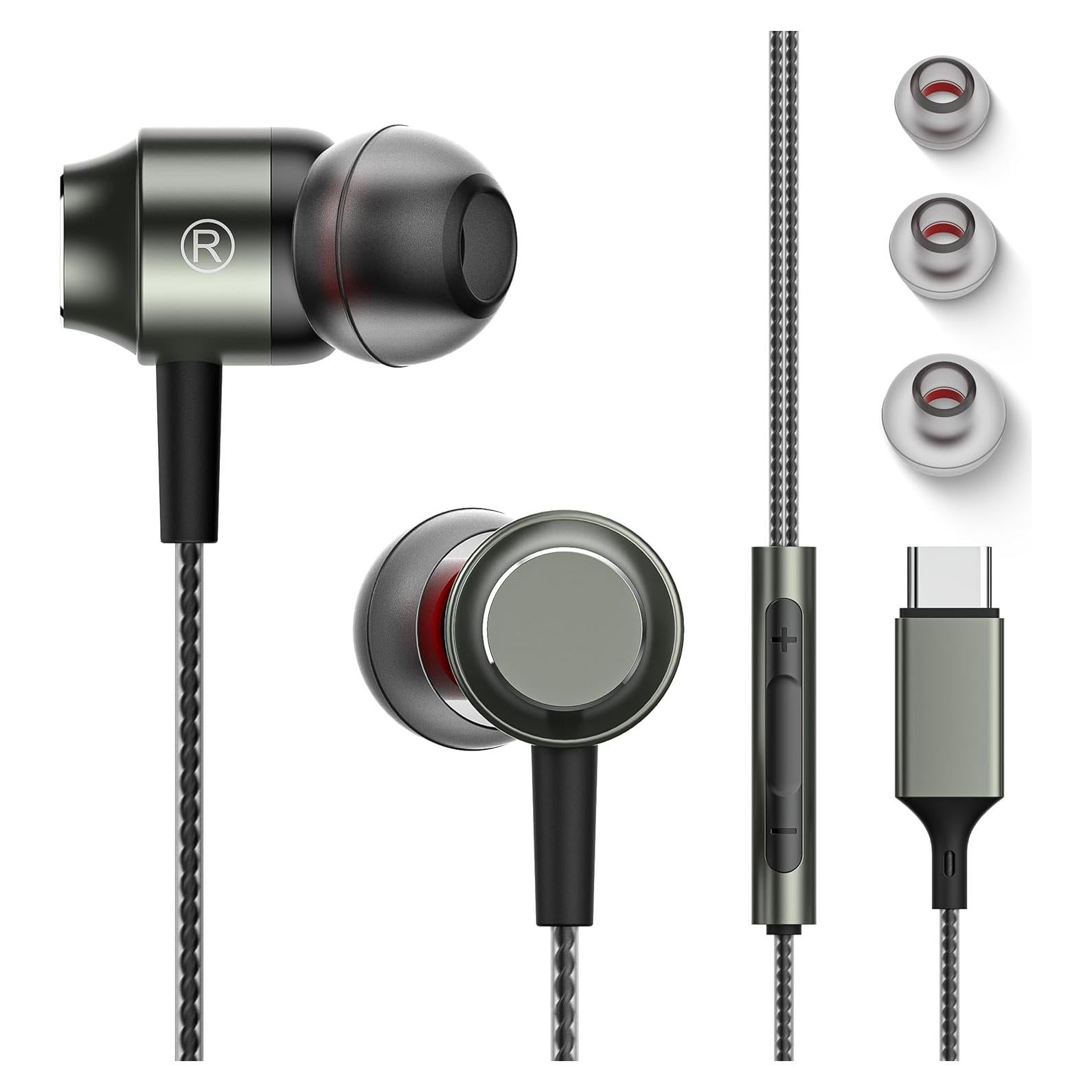 Auriculares USB C Marsno GB04 con micrófono y control de volumen