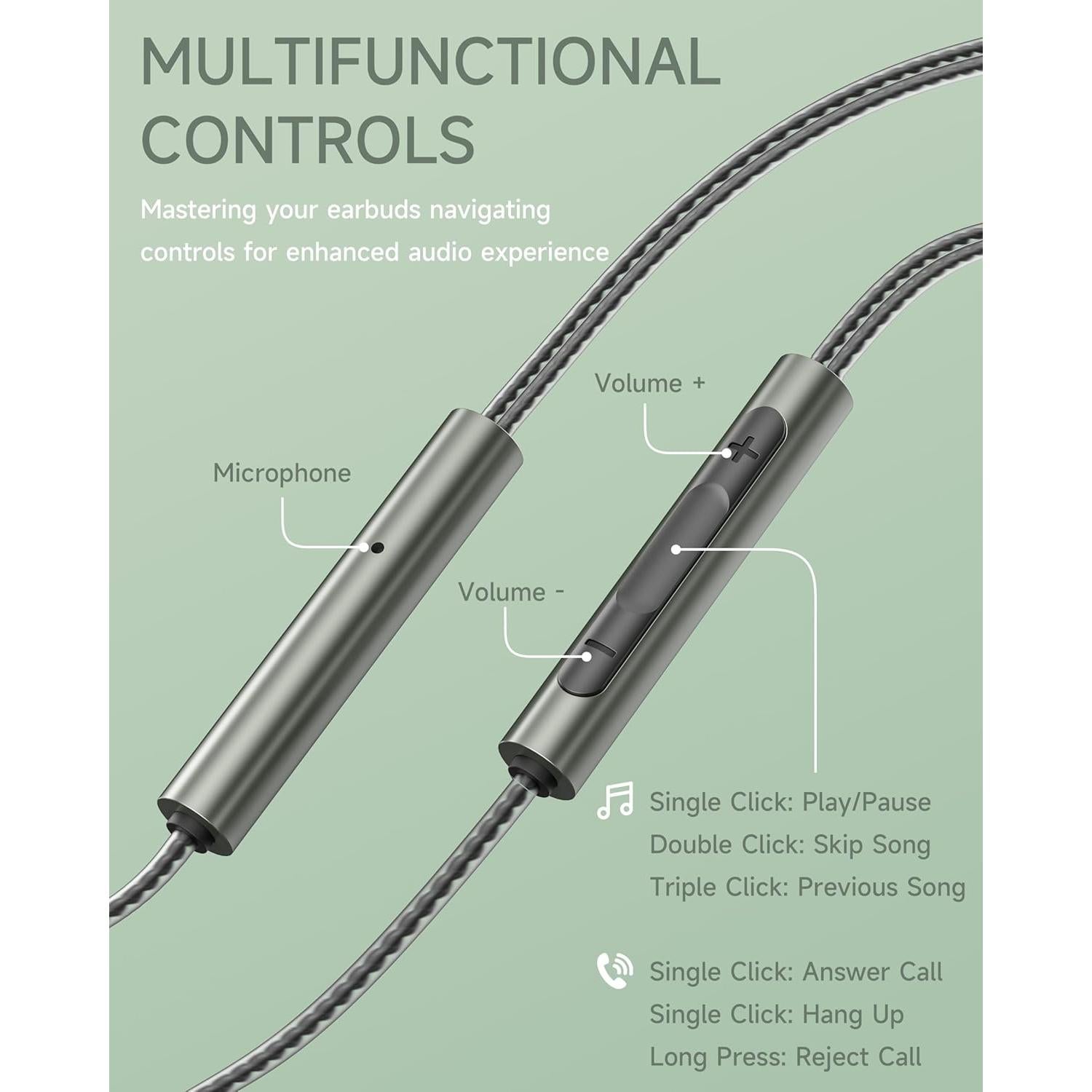Auriculares USB C Marsno GB04 con micrófono y control de volumen