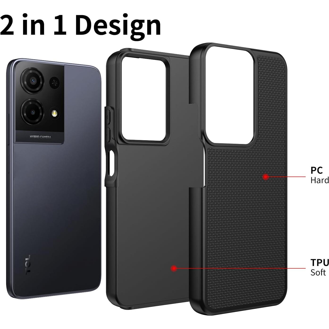 Funda para TCL K32/K33 5G 2025 con protector de pantalla