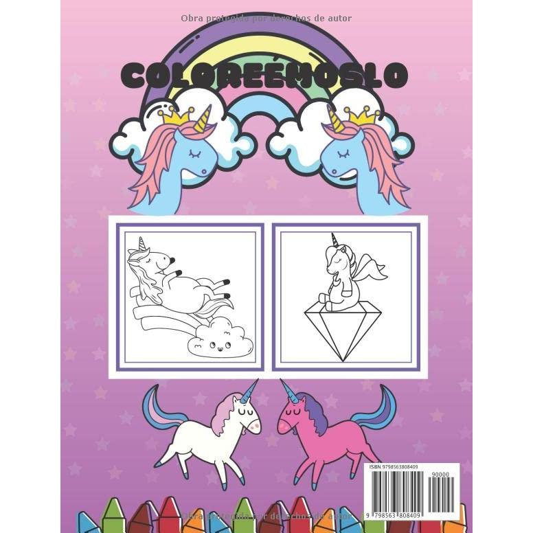Unicornio Libro de Colorear para Niños de 4 a 8 Años: Gran Regalo para Niñas Princesa (Spanish Edition)