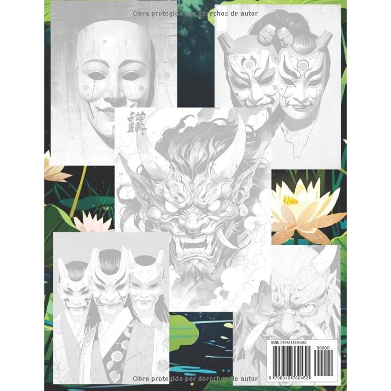 Máscaras Japonesas Libro Para Colorear: Páginas Para Colorear De Fascinantes Máscaras Tradicionales De Japón Noh Máscara Kitsune Máscara Okame Oni ... | Niño Adulto Adolescente (Spanish Edition)