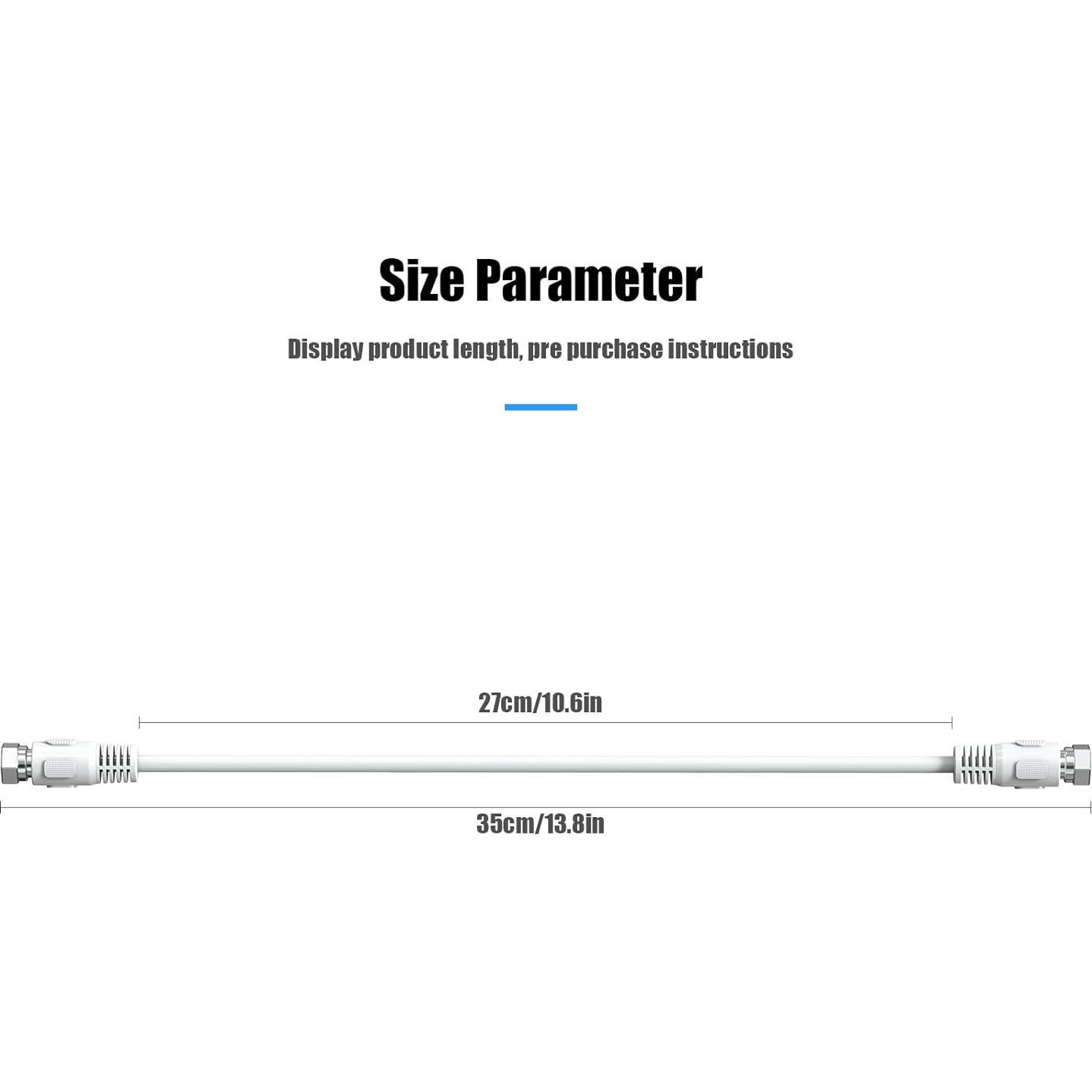 Cable Coaxial RG6 2 Unidades 30.48 cm con Conectores F Macho