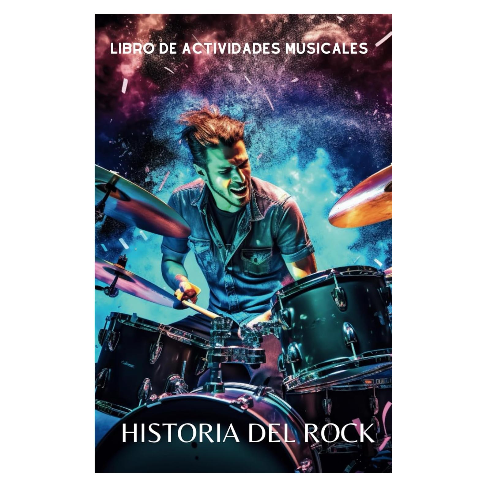 HISTORIA DEL ROCK para adolescentes: Libro de actividades musicales (Spanish Edition)