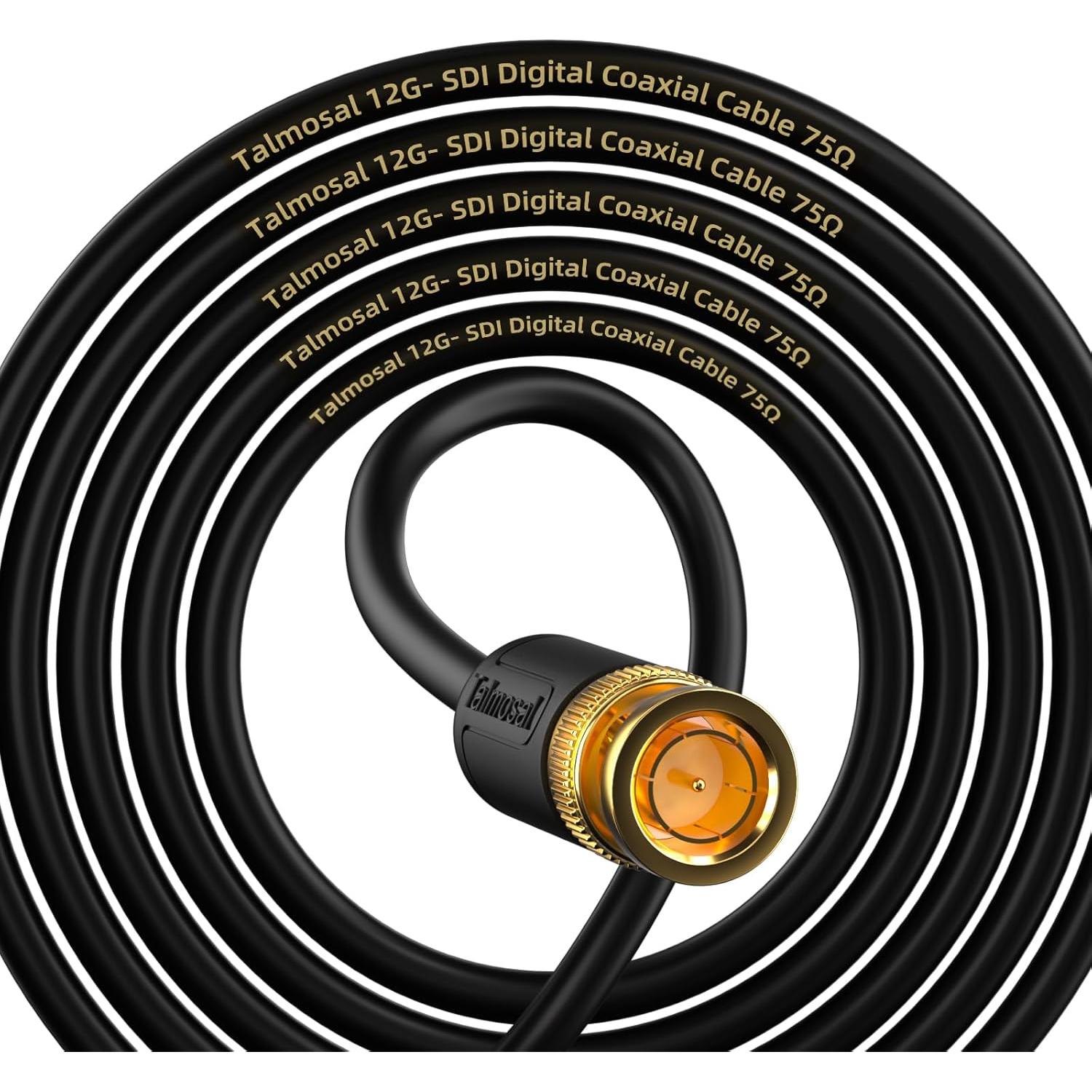 Cable SDI 12G 10 m Talmosal BNC 4K 75 Ohm Coaxial