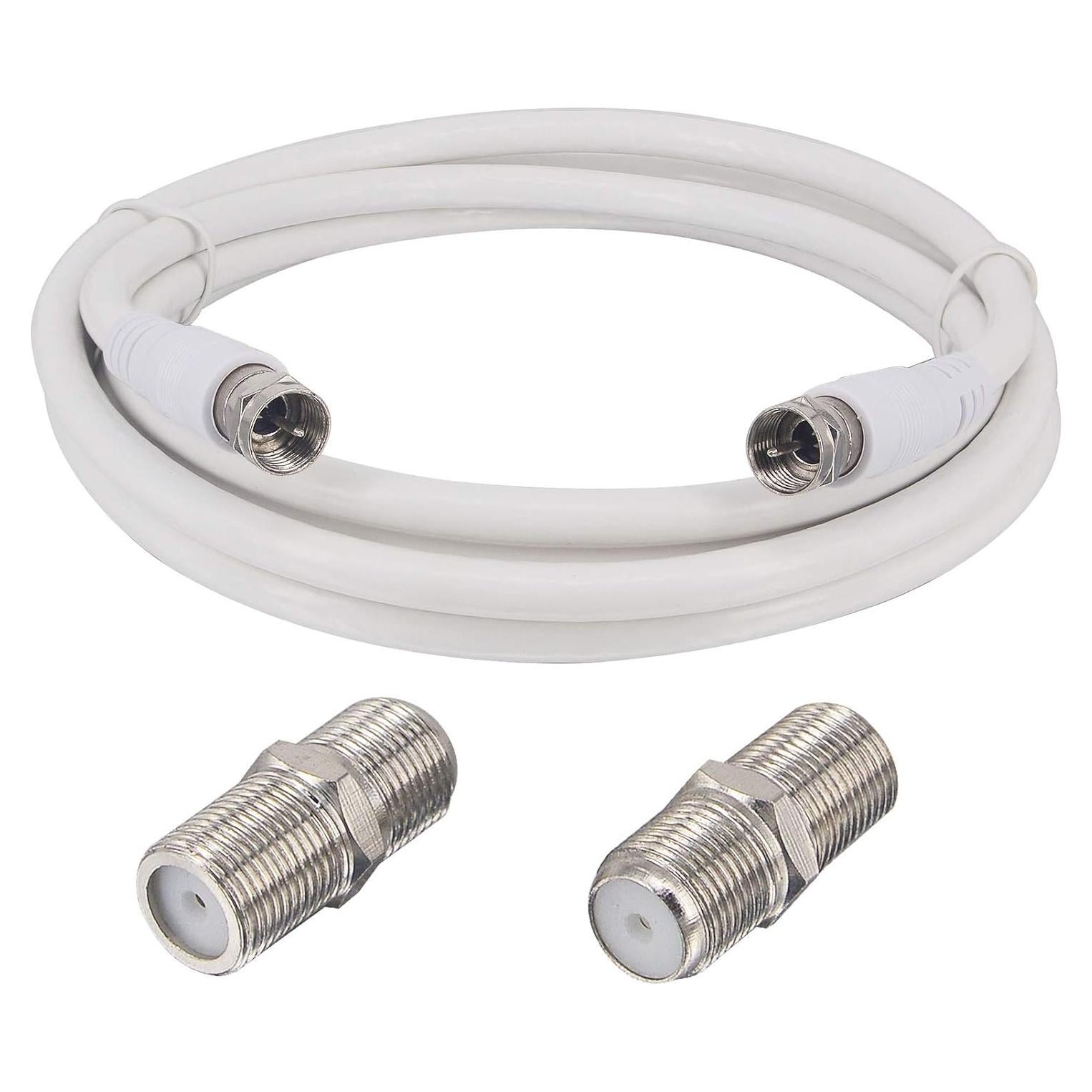 Cable Coaxial RG6 2.00m BOOBRIE Macho a Macho + 2 Conectores