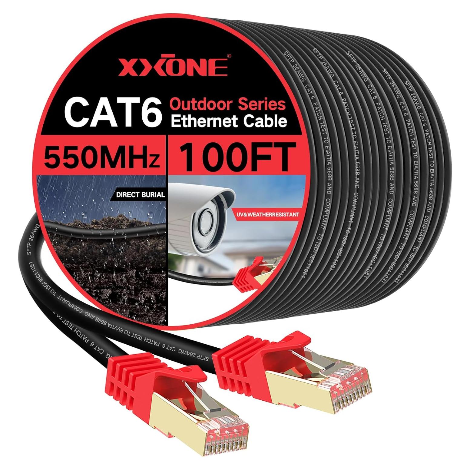 Cable Ethernet Cat 6 XXONE 30.48m 26AWG Blindado Impermeable