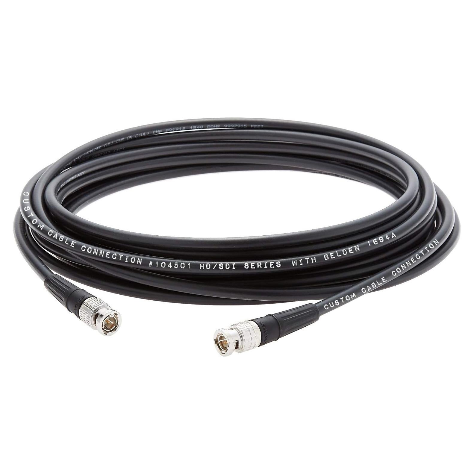 Cable Coaxial RG6 HD-SDI Belden 1694A 30.48m 18AWG Negro