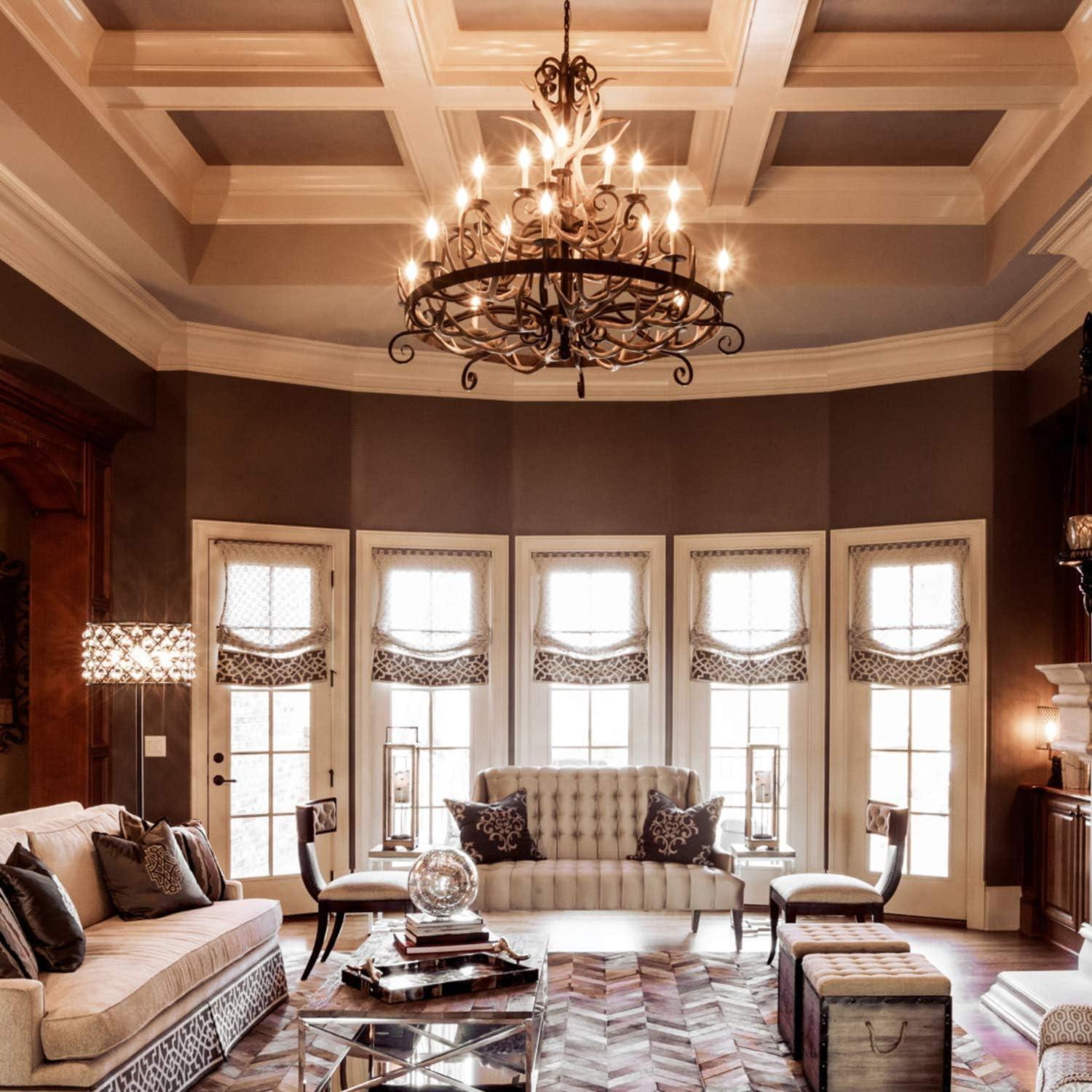 Paquete de 12 Bombillas LED E12 4W 2700K Candelabro Hueliv