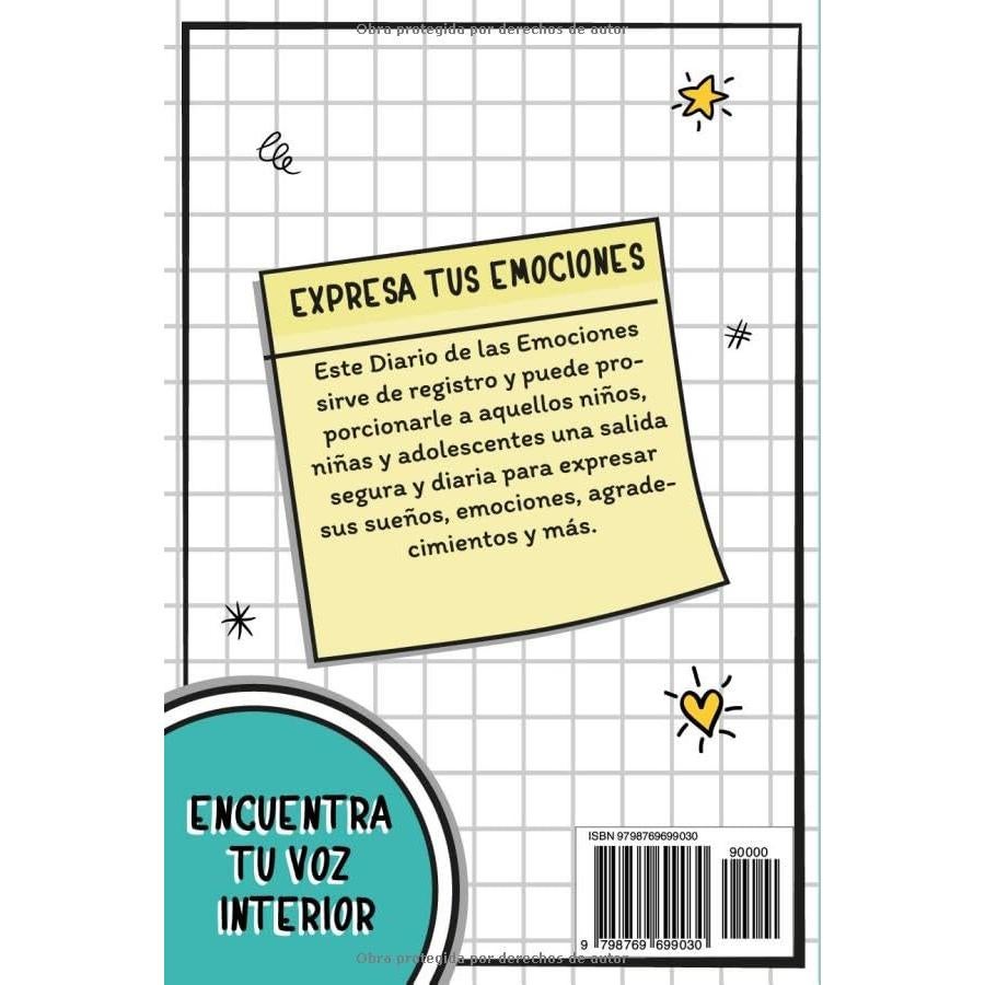 Diario de las Emociones Para Niños y Adolescentes: Un Cuaderno Para Registrar Emociones, Sueños y Miedos Diariamente (Spanish Edition)
