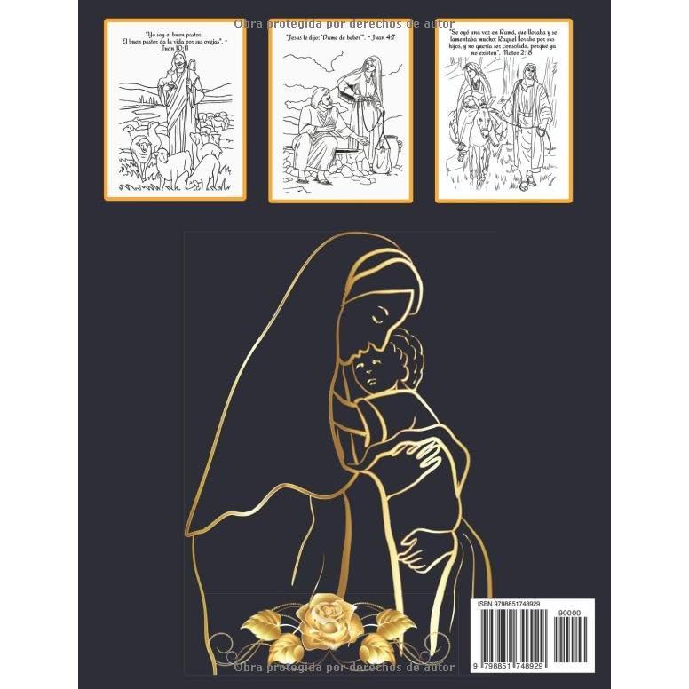 Biblia de Colorear con Versículos: Libro Religioso de Colorear para Adultos y Adolescentes (Spanish Edition)