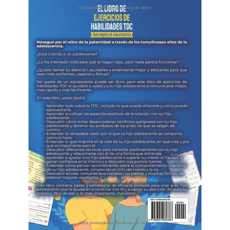 El libro de ejercicios de habilidades TDC para padres de adolescentes: Una guía para ayudar a su hijo adolescente con las emociones difíciles, la toma ... detectives emocionales) (Spanish Edition)