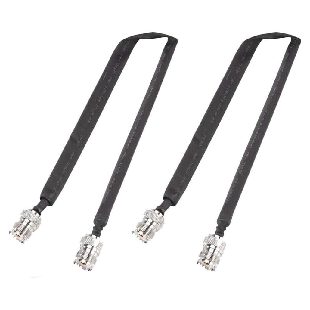 Cable Coaxial RF UHF Femenino SO239 40 cm - 2 Piezas