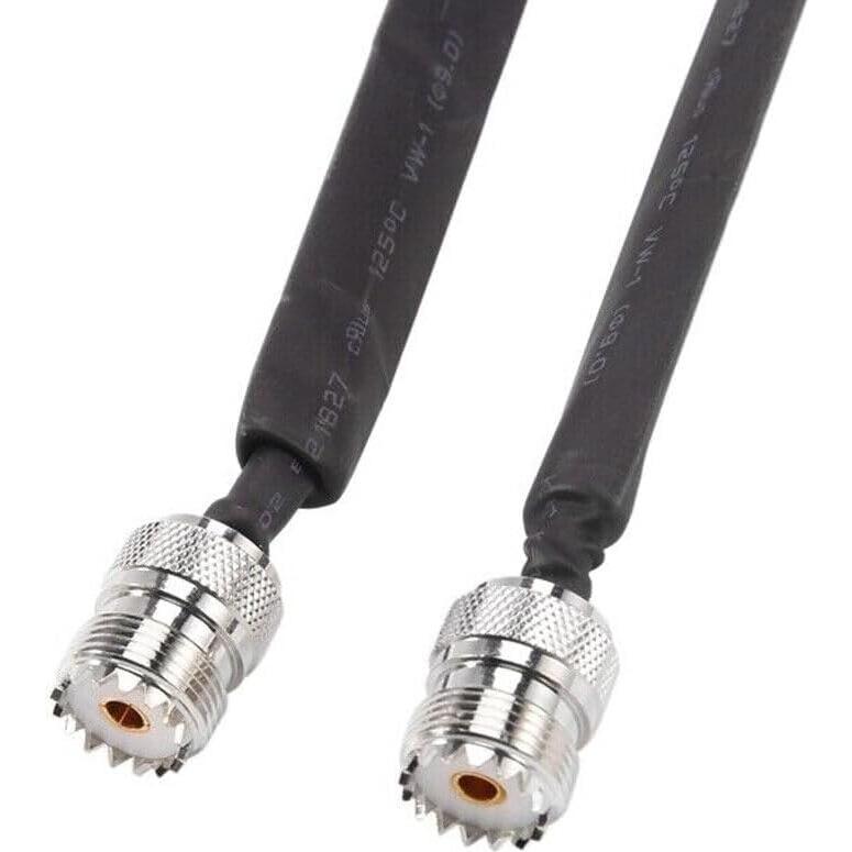 Cable Coaxial RF UHF Femenino SO239 40 cm - 2 Piezas