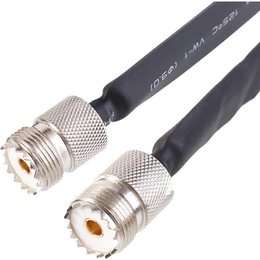 Cable Coaxial RF UHF Femenino SO239 40 cm - 2 Piezas