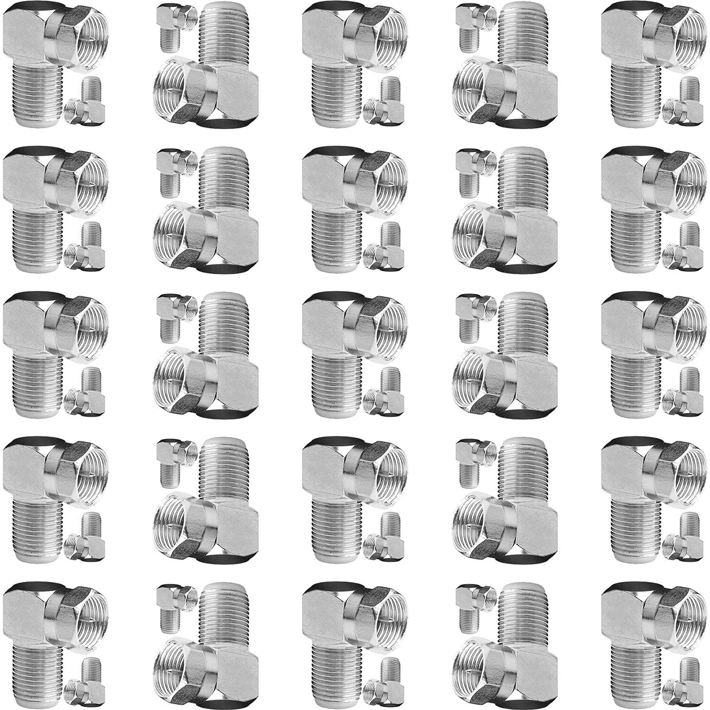 Conector Coaxial en Ángulo Recto F Tipo 50 Pcs RG59 RG6