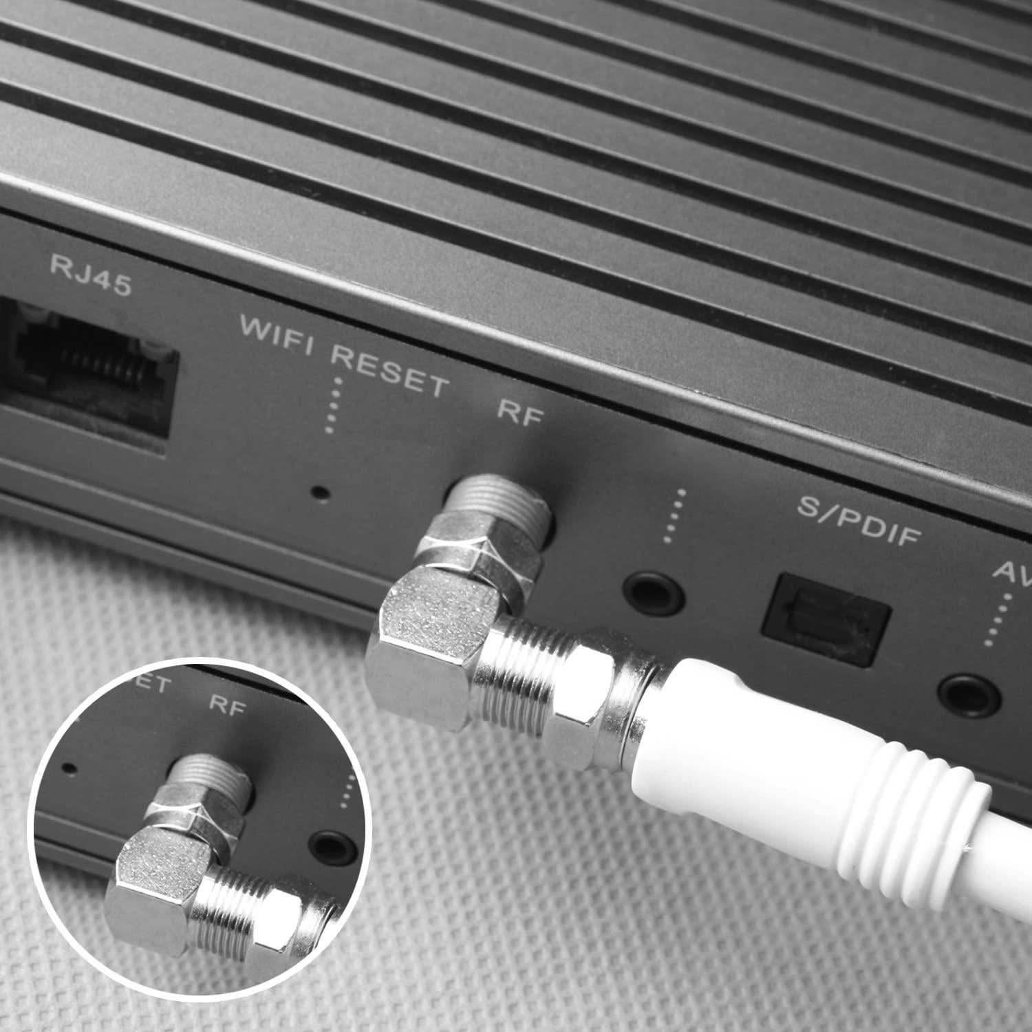 Conector Coaxial en Ángulo Recto F Tipo 50 Pcs RG59 RG6