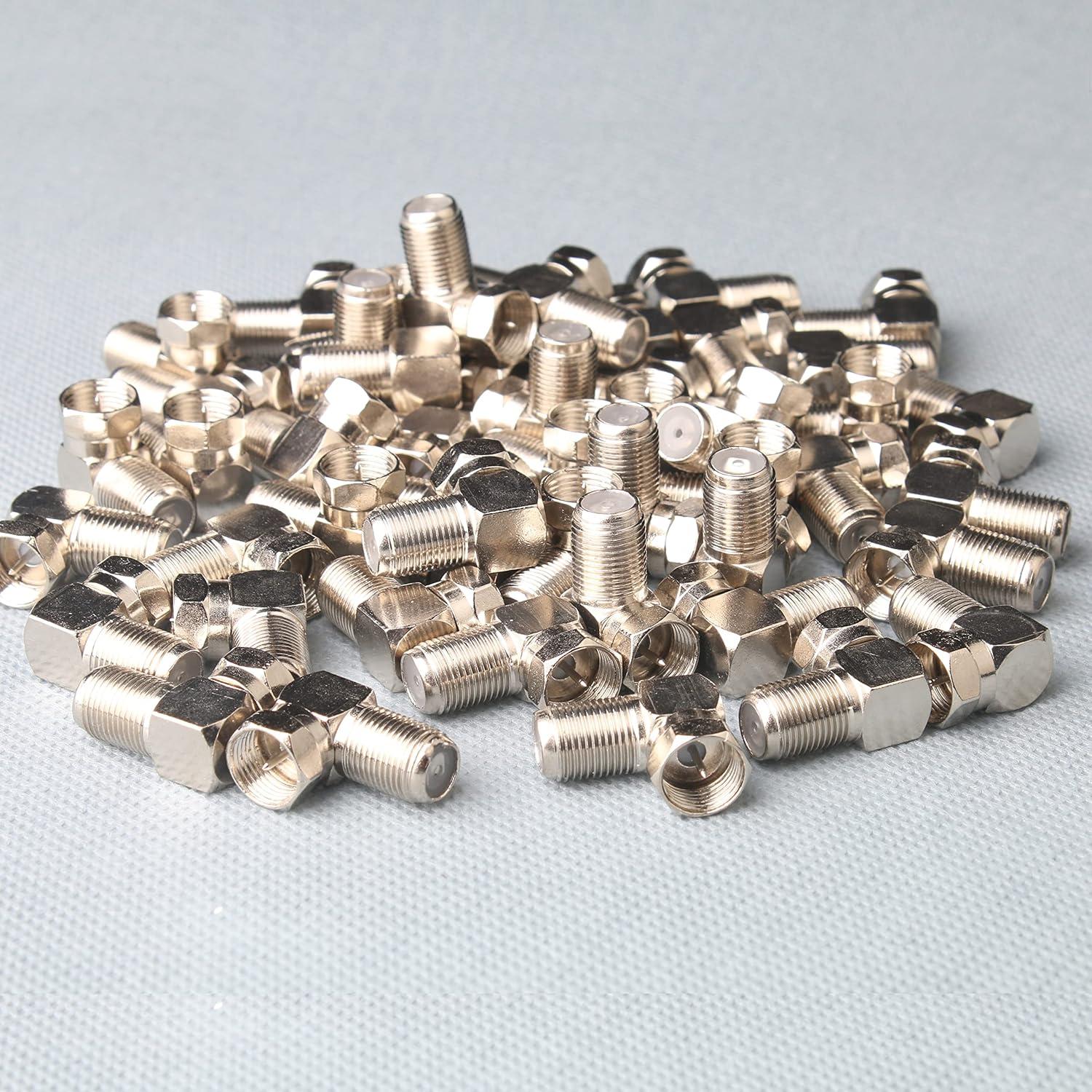 Conector Coaxial en Ángulo Recto F Tipo 50 Pcs RG59 RG6