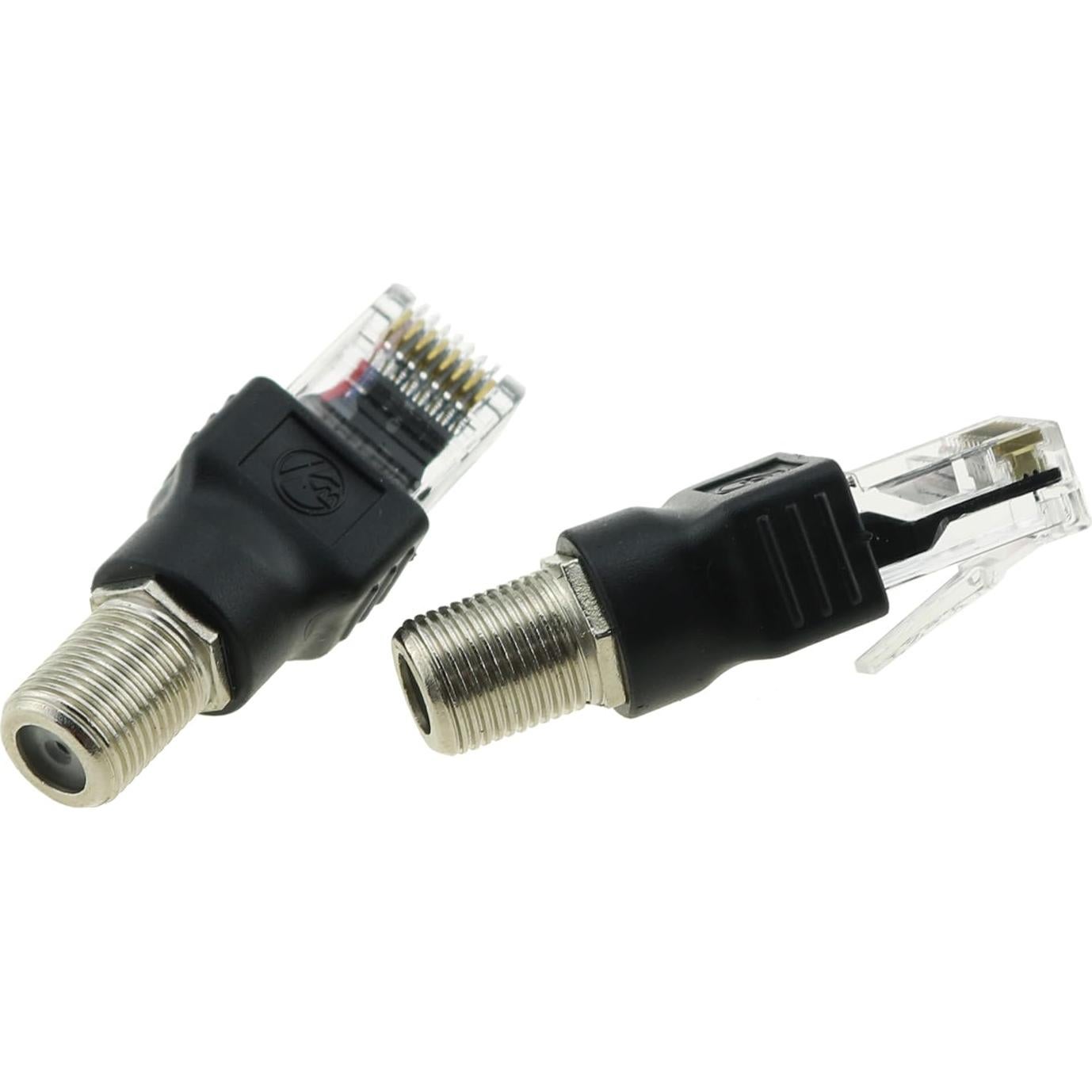 Adaptador Coaxial RF a RJ45 DGZZI 2 Piezas F Hembra Macho
